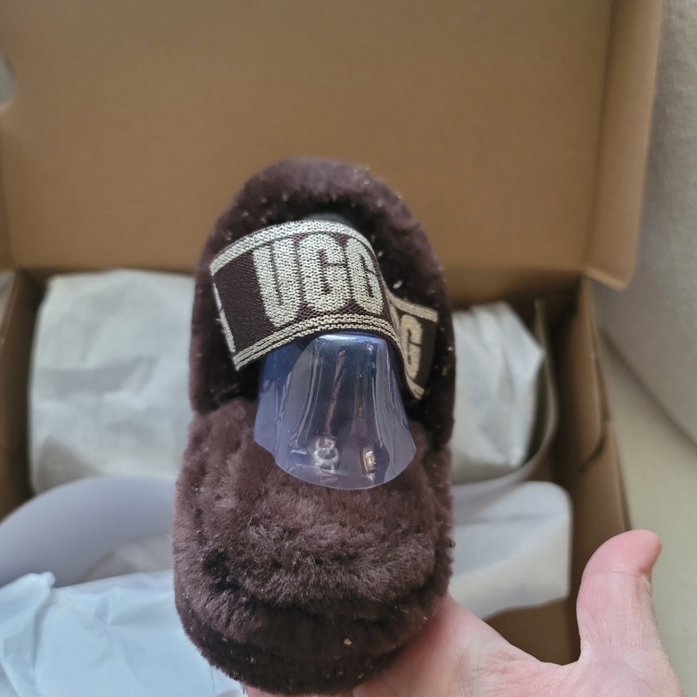 UGG Women's Fluff Yeah Sparkle, Burnt Cedar,‎ Size 7 -New in Box - Picture 8 of 16